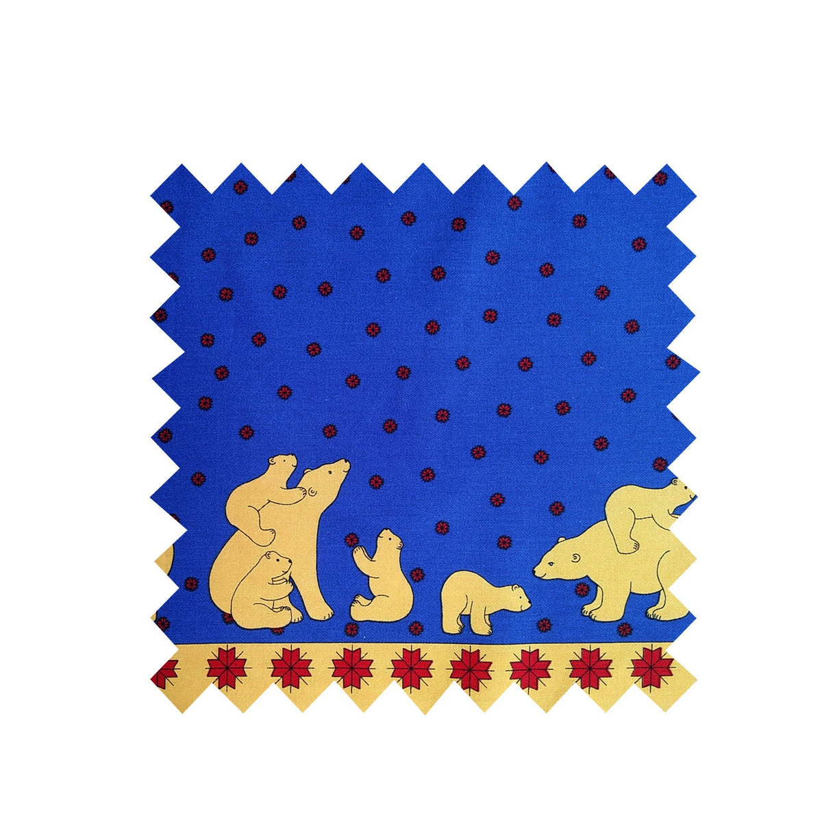 Remnant - 180cm - Blue Polar Bear Fabric - Cotton Twill