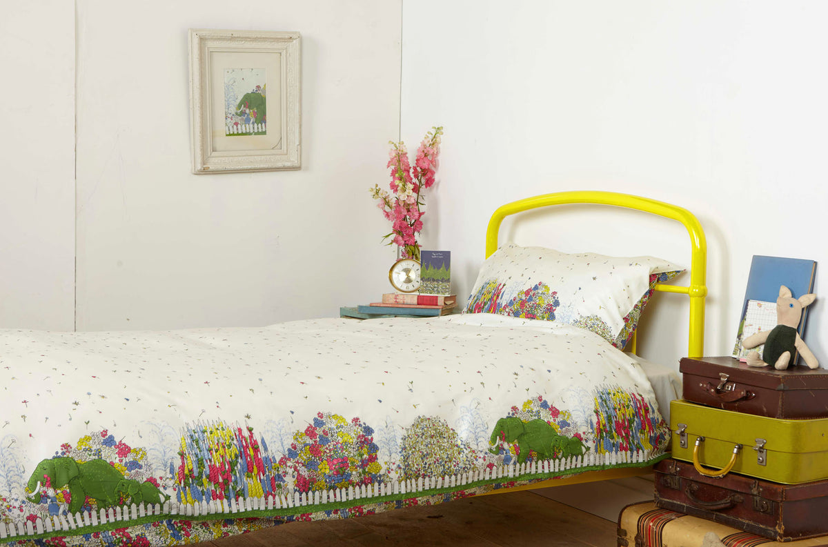 Single Duvet Cover - Cream Flower Garden/Chelsea Flower Show - Palava