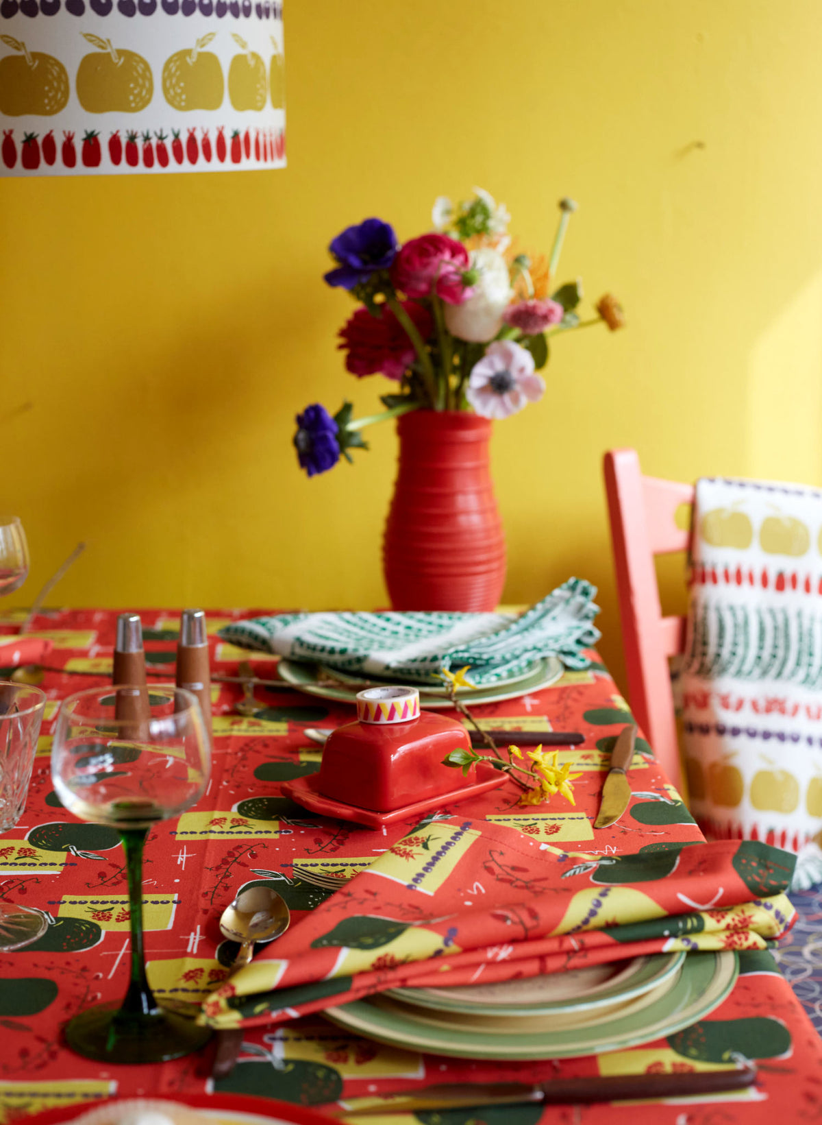 Napkin Set - Green Peas