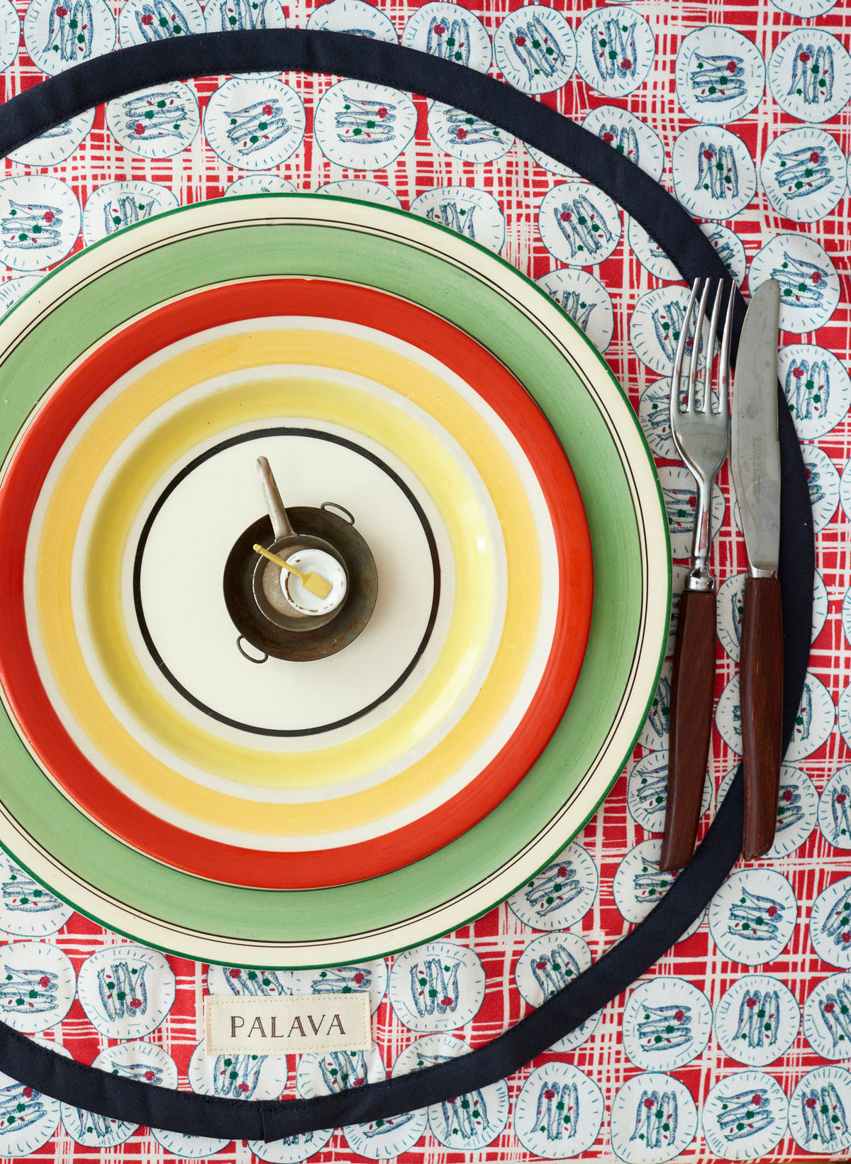 Tea Towel - Red Sardines