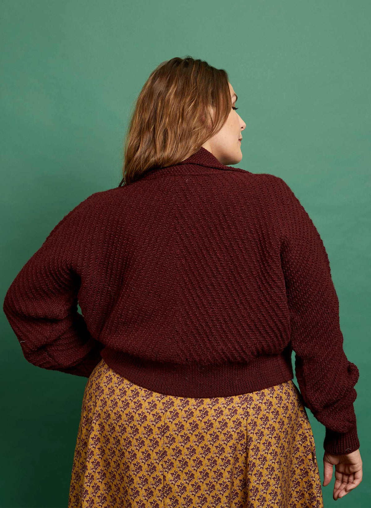 Betty - Heritage Knitwear Berry Cardigan - 100% British Wool