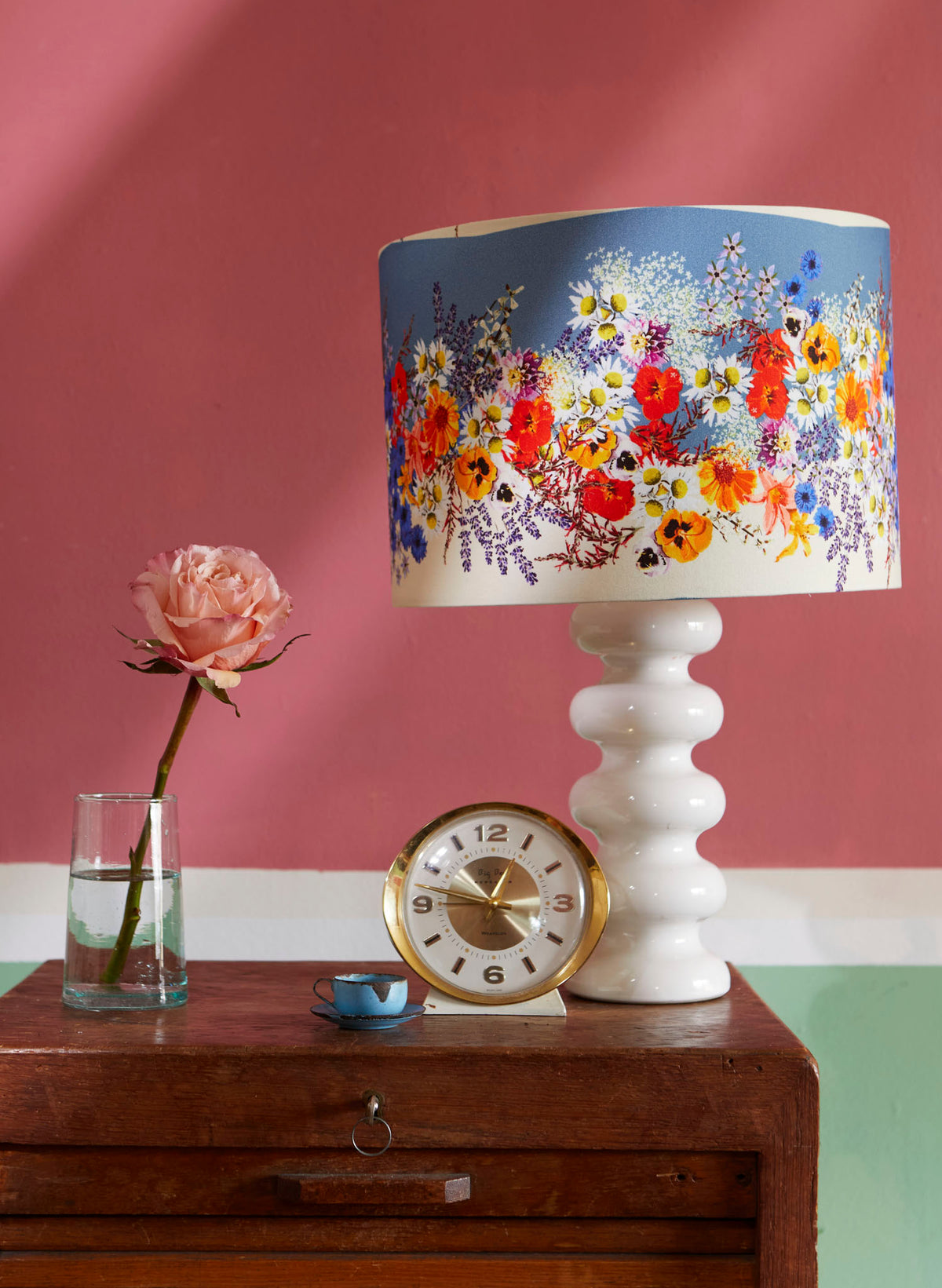 Drum Lampshade - Edible Flowers