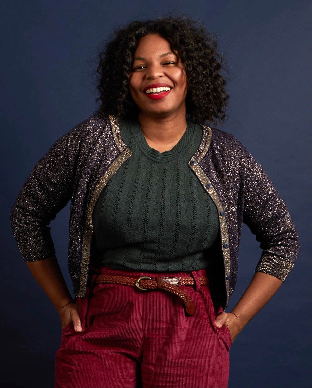 Vera - Midnight Sparkle Cardigan