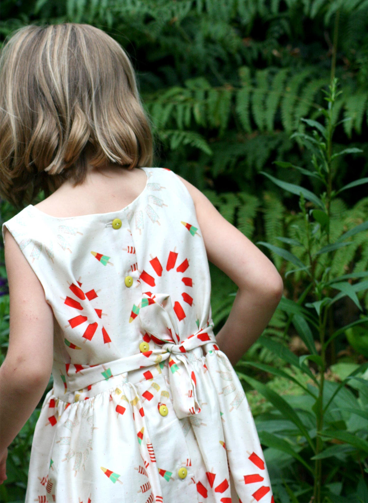 Martha Girl's Dress - Ivory Ice Cream