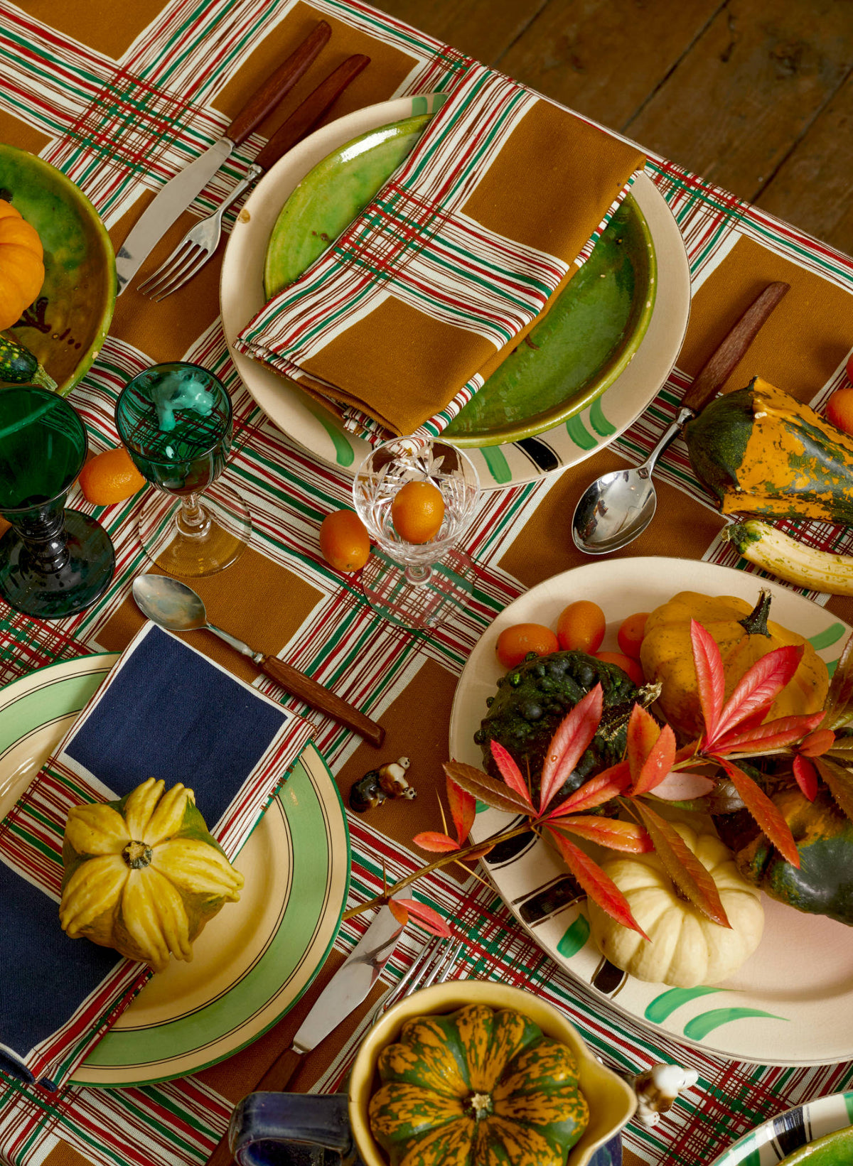 Table Cloth - Mustard Checks