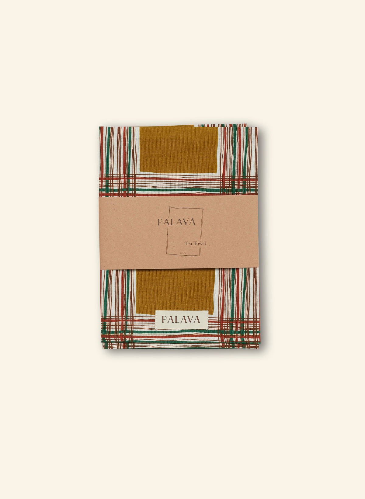 Tea Towel - Mustard Checks