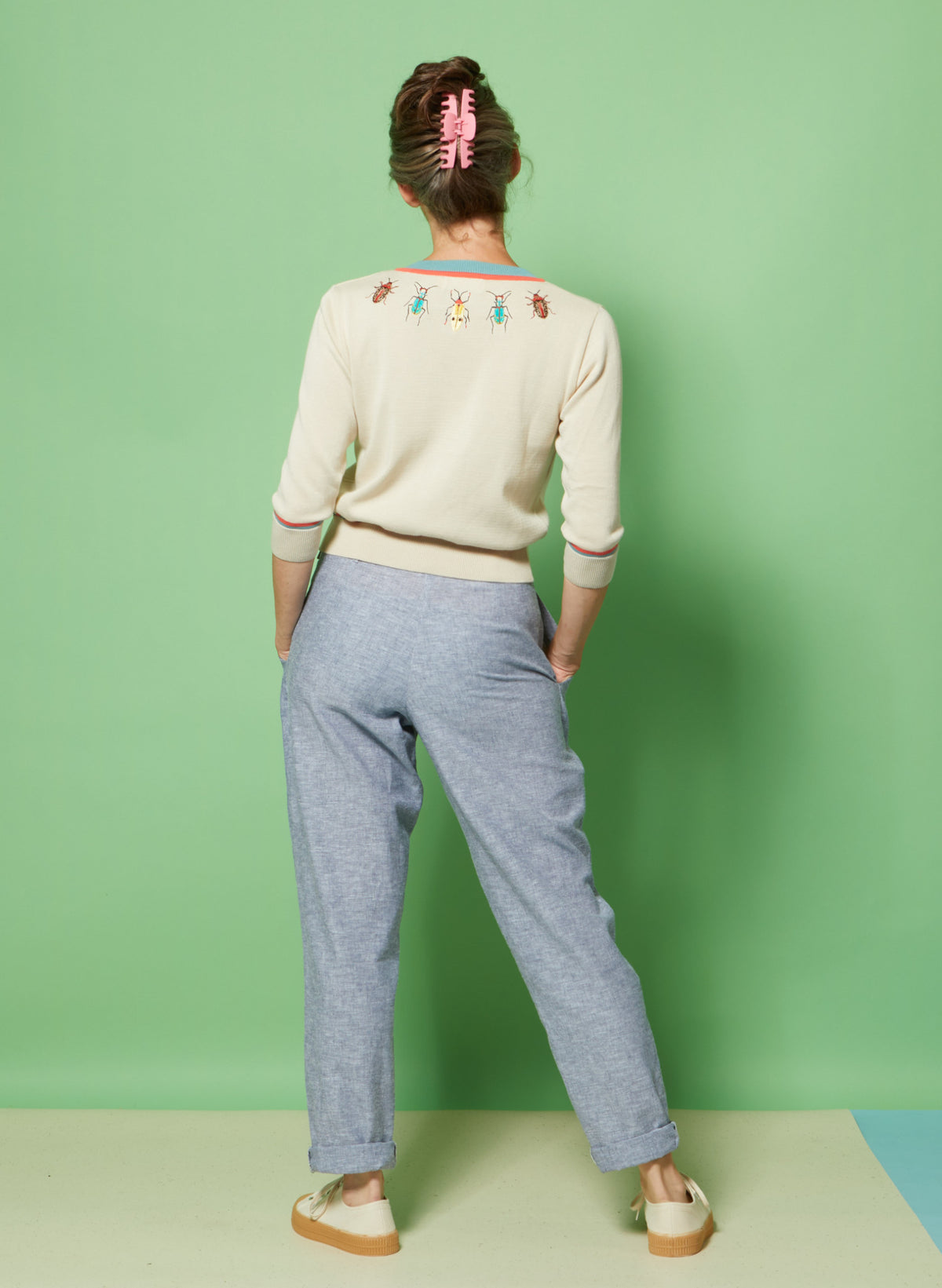 Wilma Trousers - Blue Marl
